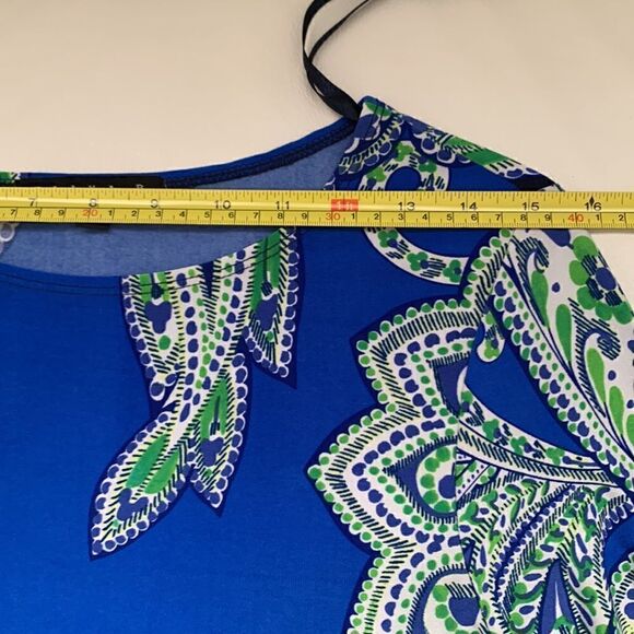 Tiana B Paisley Print 3/4 Sleeve Dress Size L - Picture 3 of 10